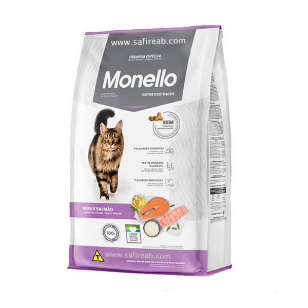 غذای گربه ی عقیم شده یک کیلویی مونلو بسته بندی شرکتی monello