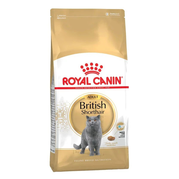 غذای گربه ی رویال کنین مدل بیریتیش شورت هیر سفارش امارات بسته بندی زیپ کیپ یک کیلویی Royal canin British short hair