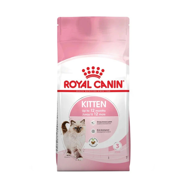 غذای گربه ی رویال کنین مدل کیتن سفارش امارات بسته بندی زیپ کیپ یک کیلویی Royal canin kitten