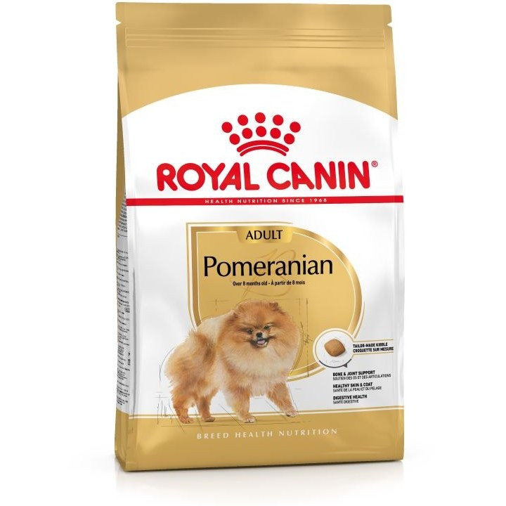 غذای خشک سگ رویال کنین مدل پامرین سفارش امارات بسته بندی یک کیلو و پانصد گرمی شرکتی Royal canin pomeranian