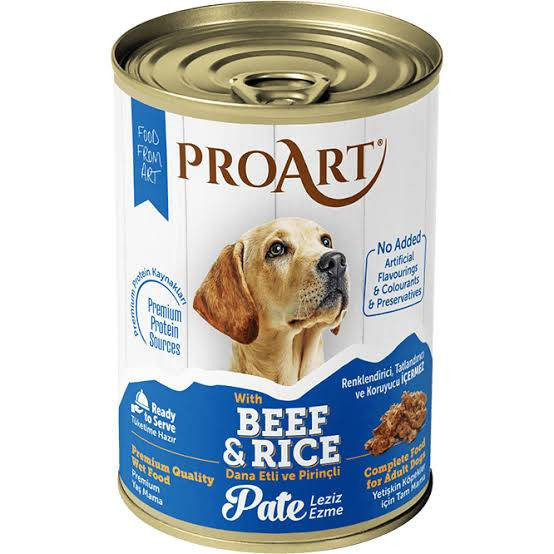 کنسرو سگ پرو آرت ۴۰۰ گرمی در ۳ Proart dog