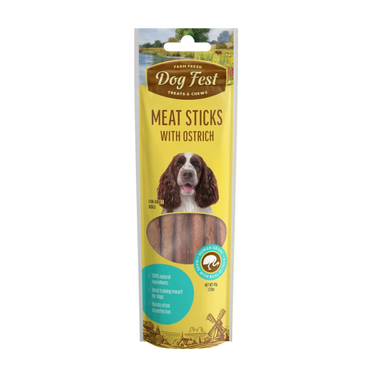 تشویقی مدادی سگ داگ فست با طعم گوشت شترمرغDog fest dog treats
