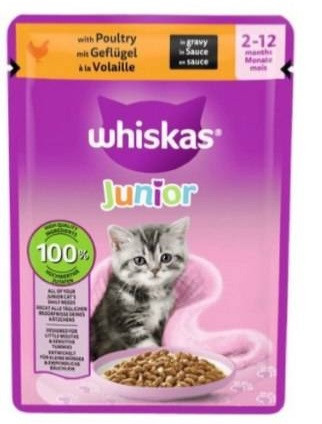 پوچ گربه ی کیتن ویسکاس سفارش اروپا با طعم مرغWhiskas