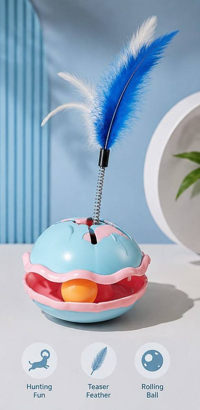اسباب بازی گربه تعادلی پر دار Cat toy