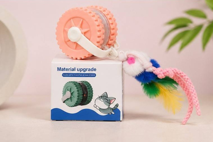 اسباب بازی توپ هوشمند لیزر دار به همراه دنبالهCat and dog toy