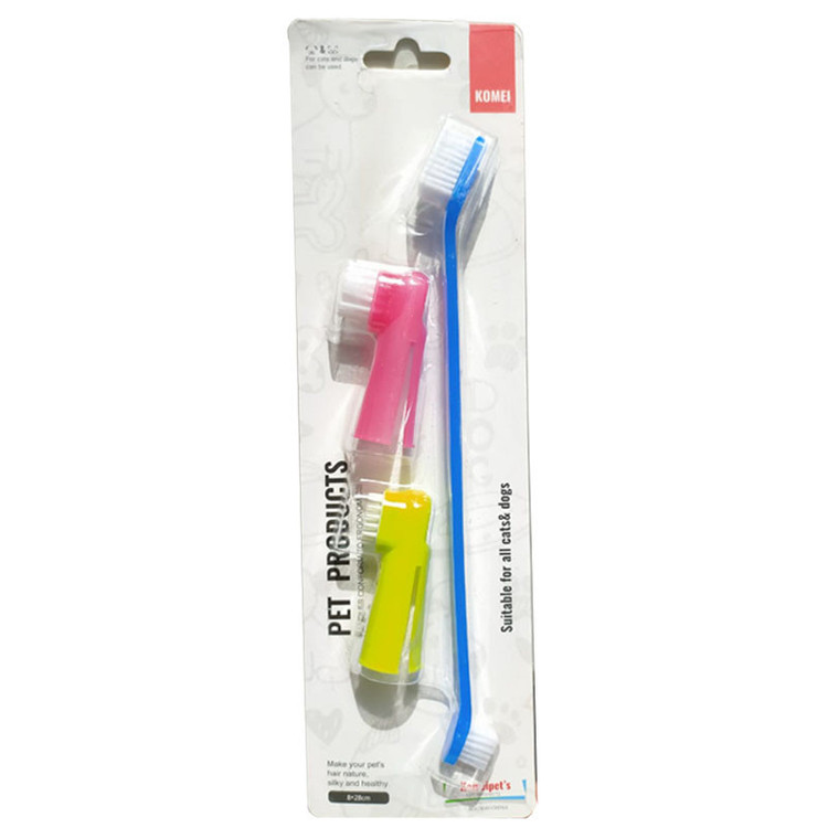 ست سه عددی مسواک حیوانات Pet toothbrush