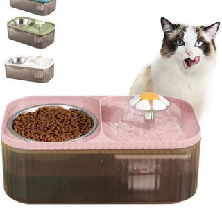 ظرف دو قلوی غذا و آب خوری اتوماتیک حیوانات Automatic twin food and water bowl for animals
