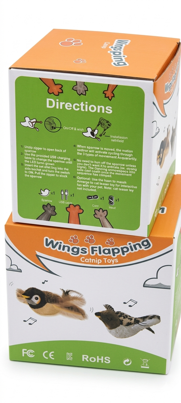 اسباببازی رباتیک گربه طرح پرنده پرندگان (مدل Wings Flapping
